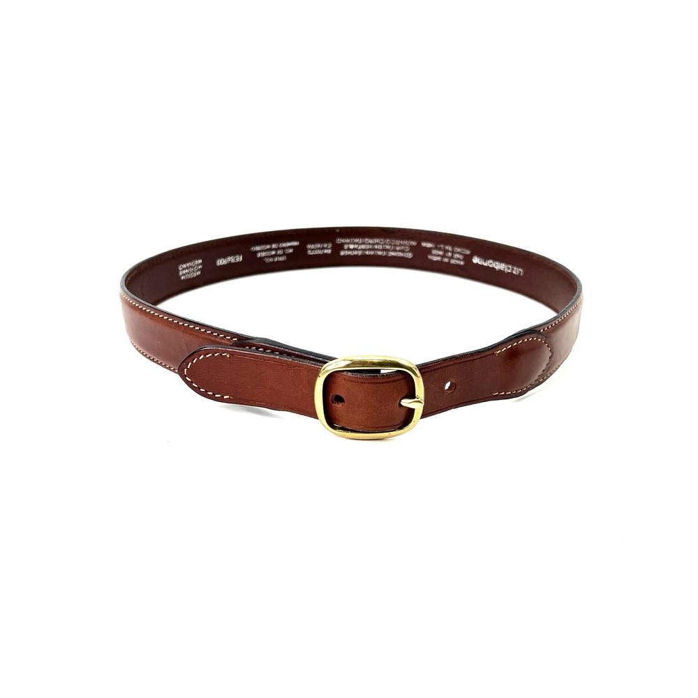 Vintage LIZ CLAIBORNE Genuine Italian Leather Belt British Tan Brown 29-31" Wst